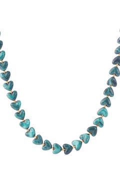 Kralenketting met hartjes