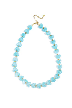 Kralenketting met hartjes