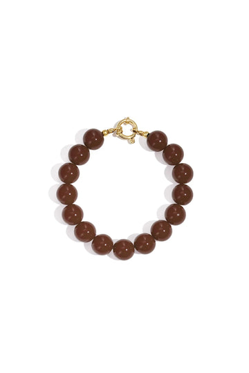 Kralen Armband Bruin