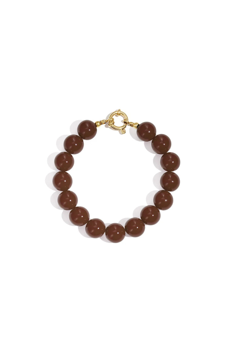 Kralen Armband Bruin