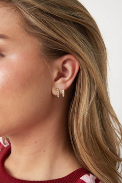 Oorbellen Met Dubbel Effect En Zirkonia