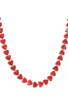 Kralenketting met hartjes