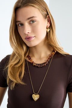 Kralenketting met hartjes