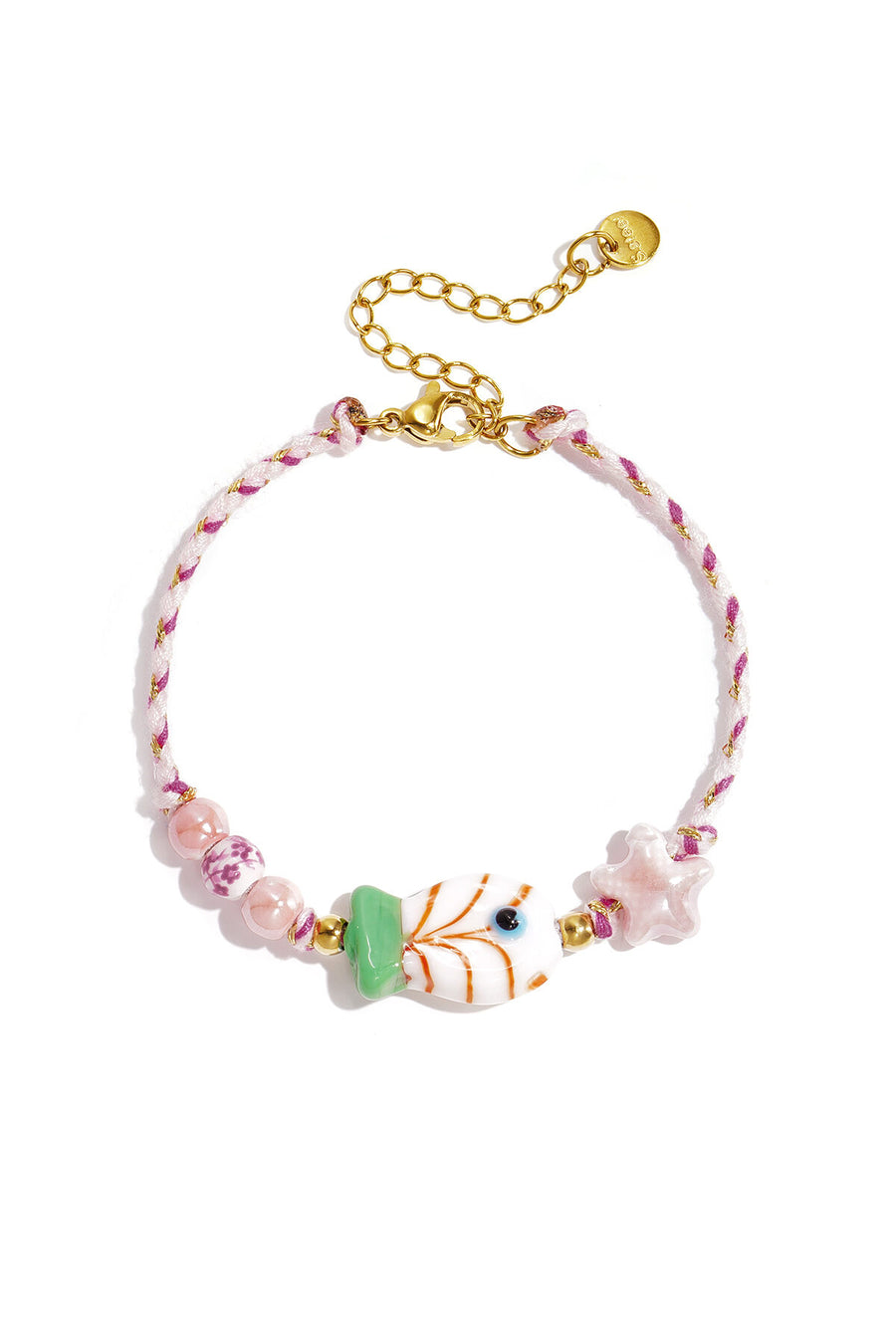 Kralenarmband Met Touwmotief, Vis En Ster Kralen