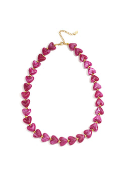 Kralenketting met hartjes