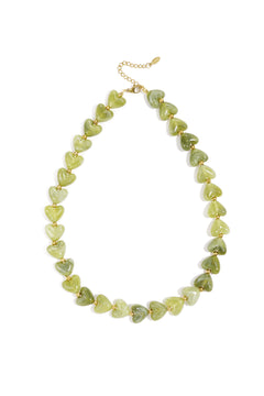 Kralenketting met hartjes