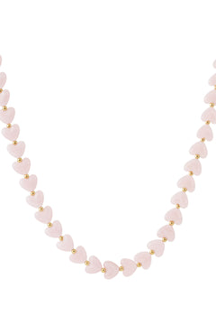 Kralenketting met hartjes