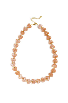 Kralenketting met hartjes