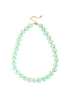 Kralenketting met hartjes