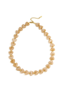 Kralenketting met hartjes
