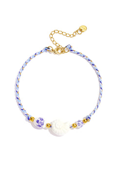 Enkelbandjes Van Touw Met Schelpmotief